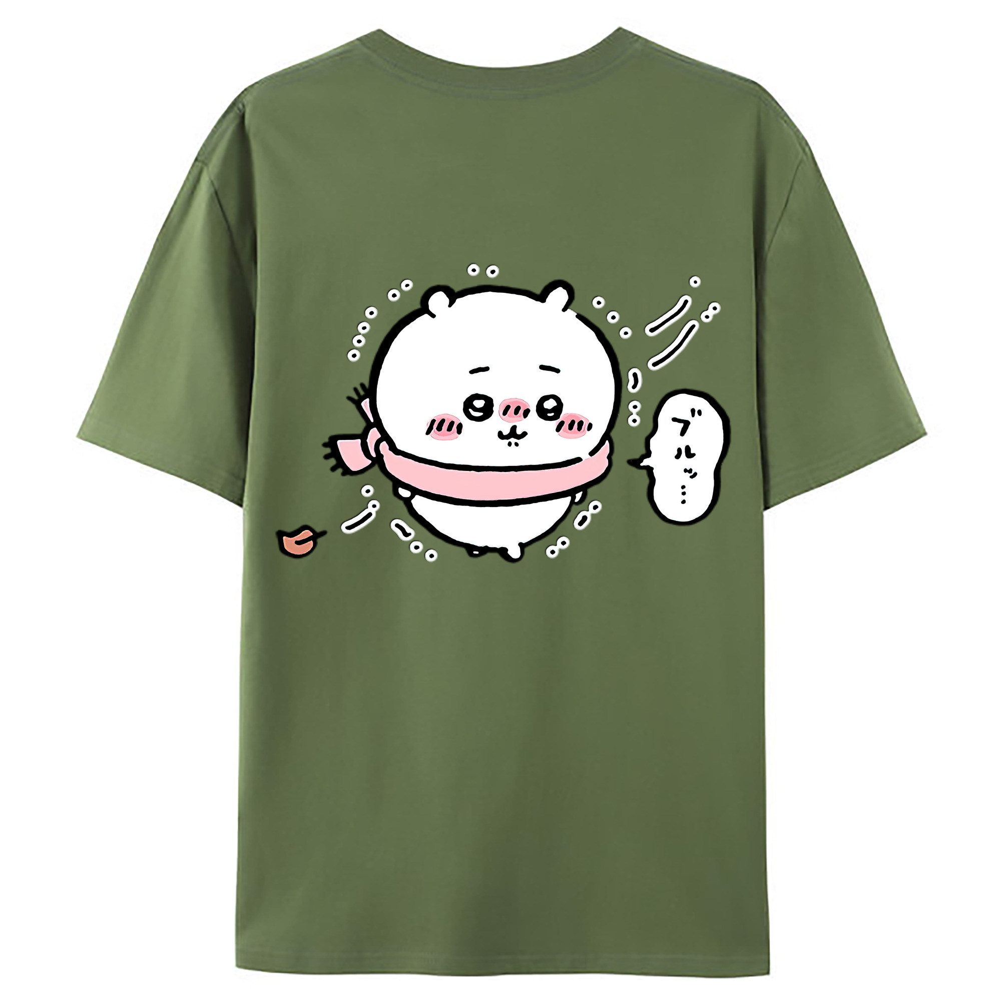 （画像用） ちいかわ ちいかわ Chii-kawa chiikawa 綿100％ メンズ半袖Tシャツ（バックプリント） 通気性
